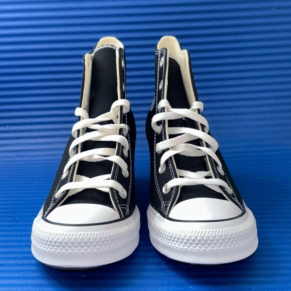 Size 11- Women’s Converse Sneakers Hidden Wedge Hi Top Black A11909C NEW